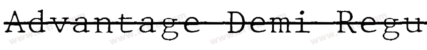 Advantage Demi Regul字体转换